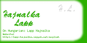 hajnalka lapp business card